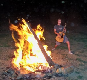 Playing the Guit Next to a Fire